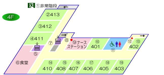 院内4階案内図